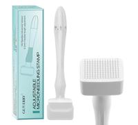 GEMERRY Adjustable Microneedling Dermastamp Stamp - 140 Microneedle Dermapen Pins per capelli, crescita della barba, stimolatore di collagene per rughe, cicatrici da acne,cura del viso a casa