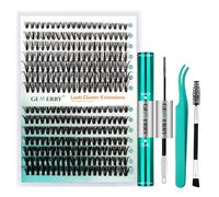 GEMERRY Ciglia Finte Ciuffetti Kit 30D/40D Ciuffi a Ciglia 0.07mm D Curl 10-18mm con Bond and Seal Pinzette er Uso Personale a Casa Ciglia a Grappolo Extension Ciglia Kit(30+40D-0.07D-10-18mm-Set)