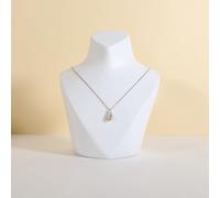 GemeShou Manichino esposizione gioielli 3D in gesso, busto supporto collane bianco per decorazione casa【Busto in gesso】