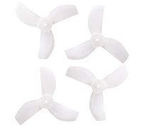 Gemfan 4 paia di eliche a 3 lame/4 pale da 1,0 mm CW CCW PC Paddle per 08028 Motor Freestyle Racing Tinywhoop Drone (3 lame, bianco latte)