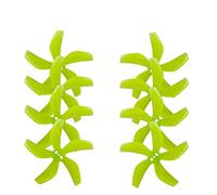 Gemfan 4 paia di eliche a 5 pale D51-2020 da 4,8 cm per droni quadrirotori da corsa, accessori di ricambio fai da te (giallo fluorescente)