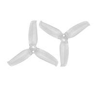 GEMFAN 4 Pairs Flash 2540 2.5x4 2.5 pollici PC 3-Blade Elica Prop 1.5mm Foro di montaggio per 1105 Motore RC Drone Quadcopter (Bianco Trasparente)
