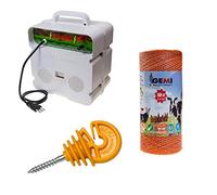 Gemi Elettronica Kit Recinto Elettrico Professionale 220V con Filo 500m per Animali