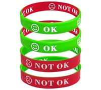 Gemi Emotions Resources - Set di 4 braccialetti per la salute mentale, ausili per la comunicazione, non verbale, fasce da polso per bambini, giocattoli per la gestione della rabbia, forniture