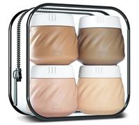 Gemice Contenitori da viaggio per articoli da toeletta, approvati TSA, barattoli da viaggio in silicone a prova di perdite, per crema, senza BPA, con coperchio, per cosmetici, shampoo, crema