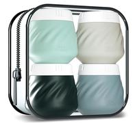 Gemice Contenitori da viaggio per articoli da toeletta, barattoli in silicone per crema TSA, contenitori da viaggio con borsa trasparente, accessori da viaggio a prova di perdite, con coperchio, per