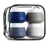 Gemice Contenitori da viaggio per articoli da toeletta, barattoli in silicone per crema TSA, contenitori da viaggio con borsa trasparente, accessori da viaggio a prova di perdite, con coperchio, per