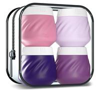 Gemice Contenitori da viaggio per articoli da toeletta, barattoli in silicone per crema TSA, dimensioni approvate TSA, con sacchetto trasparente, accessori a prova di perdite, coperchio cosmetico