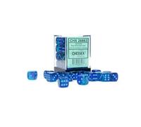 Gemini 12mm d6 Blue-Blue/light blue Luminary Dice Blockâ„¢ (36 dice)