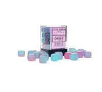 Chessex Set di dadi - 12 mm Gemini: Gel Verde-Rosa/Blu Luminary Dice Block - Dungeons and Dragons D&D DND TTRPG Dice - Include 36 dadi - D6 (CHX26864)