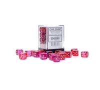 Gemini 12mm d6 Translucent Red-Violet/gold Dice Block (36 dice)