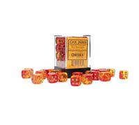 Gemini 12mm d6 Translucent Red-Yellow/gold Dice Block (36 dice)