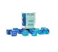 Gemini 16mm d6 Blue-Blue/light blue LuminaryDice Block (12 dice)