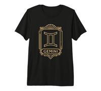 Gemini Art Deco Grafica Zodiacale Maglietta Premium