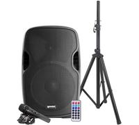 GEMINI AS 12 BLU PACK CASSA ATTIVA 12" BLUETOOTH + LETTORE MP3 STATIVO MICROFONO