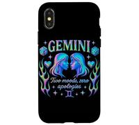 Gemini Baddie Zodiac Attitude Twin Energy Art Custodia per iPhone X/XS