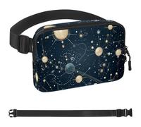 Gemini - Cintura da corsa con segni zodiacali, cintura da allenamento per telefono, denaro, chiavi, passaporto, carta di credito, regolabile, per donne e uomini, marsupio da viaggio per corridori,