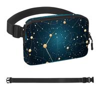 Gemini - Cintura da corsa con tasca con segni zodiacali, per donne e uomini, porta telefono per corsa, marsupio per donne e uomini, supporto per telefono, marsupio da corsa, misura regolabile,