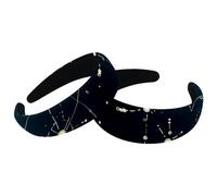 Gemini - Confezione da 2 cerchietti larghi in poliestere da donna, alla moda, antiscivolo, accessori per capelli per ragazze e donne