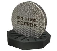 Gemini - Confezione da 2 schermi a disco da 53,3 mm con supporto, riutilizzabili, con supporto in silicone, spessore 1,7 mm/1,0 mm, maglia 150 μm, compatibile con macchina da caffè espresso con