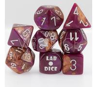Gemini Copper-Purple/White Polyhedral Set 7-Dice (con bonus di)