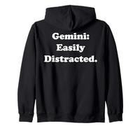 Gemini Easily Distracted Funny Quote Felpa con Cappuccio