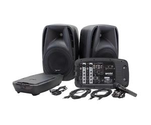 GEMINI ES 210 MX BLU 2 diffusori 600 w 1 mixer 6 canali + lettore usb + sd card