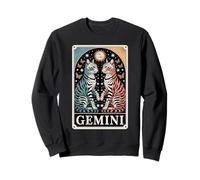 Gemini Gatti Zodiaco Gemelli Farfalla Stelle Magia Felpa