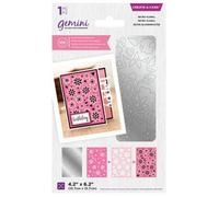 Gemini Gem-DSD-CAD-RET Fustella in Metallo Double-Face, Motivo Floreale retrò, Argento, Taglia unica