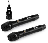GEMINI GMU M 200 SISTEMA MICROFONICO WIRELESS UHF DOPPIO CANALE CON 2 PALMARI