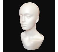 Gemini_mall®, espositore a testa di uomo in polistirolo, testa di manichino per parrucche, cappelli, colore bianco