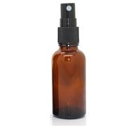 Gemini_Mall - Flacone spray da 100 ml, in vetro ambrato, con diffusore spray nero, ricaricabile, per oli essenziali da aromaterapia