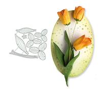 Gemini_mall Fustelle da taglio per realizzare biglietti, fiori di tulipano, in metallo, per fai da te, scrapbooking, cartoline, album fotografici, decorazioni artistiche, goffratura, stencil,
