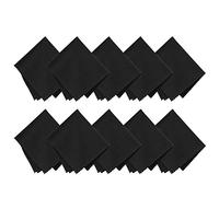 Gemini_mall® - Panni in microfibra per pulizia occhiali/occhiali da sole/iPad/smartphone/tablet/Smart TV/lenti/portatile e gioielli, 10 pezzi Nero
