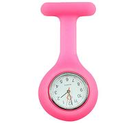 Gemini_mall - Spilla per orologio da infermiera, in silicone, per infermieri, medici, paramedico, spilla da taschino, rosa