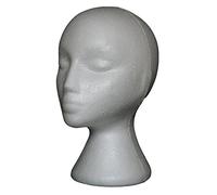 Gemini_mall® - testa di manichino da donna, in polistirolo, per esporre parrucche, occhiali e cappelli