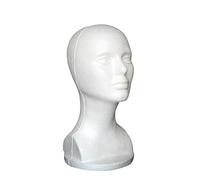Gemini_mall® - testa di manichino da donna, in polistirolo, per esporre parrucche, occhiali e cappelli