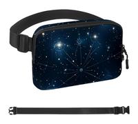 Gemini Marsupio con segni zodiacali per corsa, marsupio per donne e uomini, borsa a tracolla con cinghia regolabile per lo sport, Multicolore 04, 1.5x9.0x5.9in/4x23x15cm