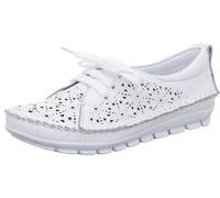 Gemini Scarpe in Pelle Stringate Basse da Donna 382644-01, Numero:41 EU, Colore:Bianco