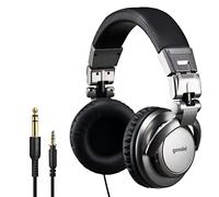 Gemini Sound DJX-500 Cuffie Professionali per DJ | Cuffie da studio cablate, driver da 57 mm - chiusura posteriore, coppe rotanti - connettori da 1/8" e 1/4" - monitoraggio