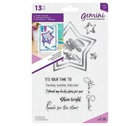 Gemini Timbro & Die Set-Time to Shine, Argento, Taglia Unica
