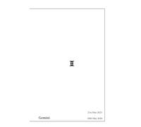 Gemini Zodiac Diary WHITE 2025-2026 - 5.3 x 8.4 Inch Astrology Journal for Gemini Season, Personalized Daily Journal with Moon Phases & Retrogrades 1 Day Per Page