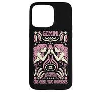 Gemini Zodiac One Gaze Due universi Astrologia Arte Custodia per iPhone 15 Pro Max