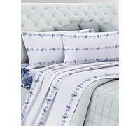 GEMITEX Completo Letto Cotone In, 100% COTONE, Traspirante, Privo di Sostanze Nocive, Qualità Certificata STANDARD 100 by OEKO-TEX Fiducia nel Tessile, SINGOLO, G20/BLUE, Designed in Italy