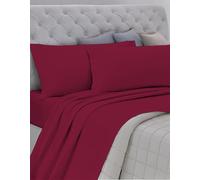 GEMITEX Completo Letto Cotone In, 100% COTONE Traspirante Privo di Sostanze Nocive, Qualità Certificata STANDARD 100 by OEKO-TEX "Fiducia nel Tessile, 1 PIAZZA E MEZZA, COL BORDEAUX, Designed in Italy