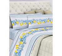 GEMITEX Completo Letto Cotone In, 100% COTONE Traspirante Privo di Sostanze Nocive, Qualità Certificata STANDARD 100 by OEKO-TEX Fiducia nel Tessile, 1 PIAZZA E MEZZA, G23/CELESTE, Designed in Italy