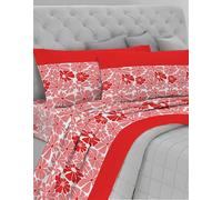 GEMITEX Completo Letto Cotone In, 100% COTONE, Traspirante, Privo di Sostanze Nocive, Qualità Certificata STANDARD 100 by OEKO-TEX Fiducia nel Tessile, MATRIMONIALE, G25/CORALLO, Designed in Italy