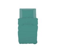 GEMITEX Set Lenzuola Singolo, 100% Cotone, VERDE, Tinta Unita, Antipilling e Anallergico, Design Made in Italy, Include Lenzuolo Sopra 150x280cm, Sotto con Angoli 90x190cm, 1 Federa