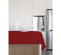 GEMITEX TOVAGLIA Felpata Plus 140X140 in PVC Pois Rosso Made in Italy