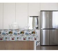 GEMITEX Tovaglia Surf Felpata Plus 140x240 Decoro 70114109, Ideale per tavoli da Esterno, Feste e Party, Made in Italy, PVC